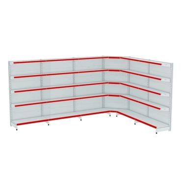 Imagem de Gondola Parede 170 Fit Ate 5 Metros 1 Canto Branco 30b Pe Ve