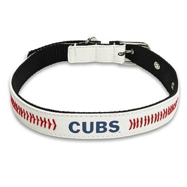 Imagem de Coleira para cães MLB Chicago Cubs New Signature PRO PVC-Leather Premium Pet Collars extra resistente e durável! Super elegante! Tamanho: grande ajustável 50.8-73.6 cm comprimento x 2.5 cm largura