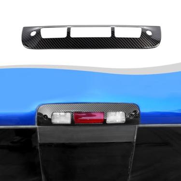 Imagem de SQQP Fibra de carbono 3rd Third Brake Light Tail Light Cover Trim Compatível com Dodge RAM 2009-2018