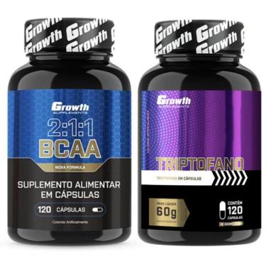 Imagem de Bcaa 120 Caps + Triptofano 120 Caps Growth Supplements