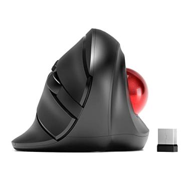 Imagem de Mouse sem fio MicroPack Trackball, mouse ergonômico para mão direita com mouse de computador rollerball vertical sem fio, 3 DPI ajustáveis, fácil controle de polegar para PC, laptop, Mac, Windows