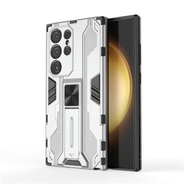 Imagem de Para Samsung Galaxy S24 Ultra Capa Suporte magnético de carro à prova de choque Armadura Capa de telefone para Samsung S24 Plus S 24 Ultra Capa traseira, tira, para Galaxy S24 Plus