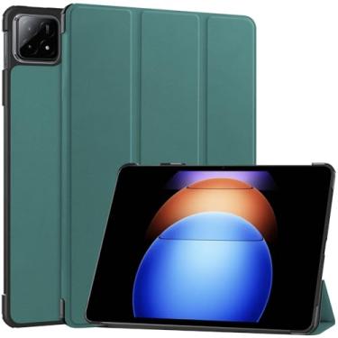Imagem de Kepuch Custer Capas para Xiaomi Pad 6S Pro 12.4" 2024,Couro-PU Bolsas Estojos - Verde