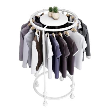 Imagem de LoKori Arara de roupas redondo | Arara de roupas compacto| Suporte para pendurar roupas | Rack de roupas multiuso | Exibição de suprimentos de boutique de roupas, B