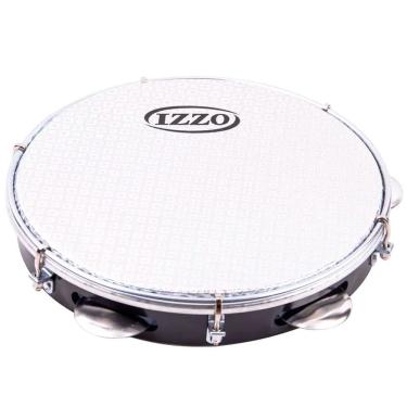 Imagem de PANDEIRO PROFISSIONAL 10" ABS PRETO C/ PELE METALIZADA IZZO 3439P