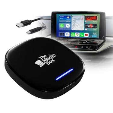 Imagem de The Magic Box 2.0 (erro de embalagem! Diz usado, mas é, adaptador automotivo sem fio CarPlay e Android para carros com CarPlay com fio, streaming Disney+, Hulu, YouTube, esportes ao vivo e muito mais