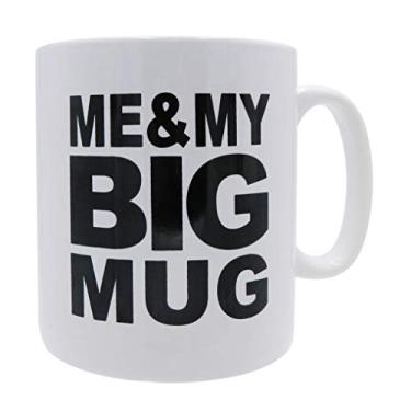 Imagem de Caneca de café grande Mug para café Enthusiast Me & My Big Mug Mug Caneca tamanho grande 28onças Mega Size Cup, extra grande para bebidas grandes, decoração de mesa de escritório novidade presente ama