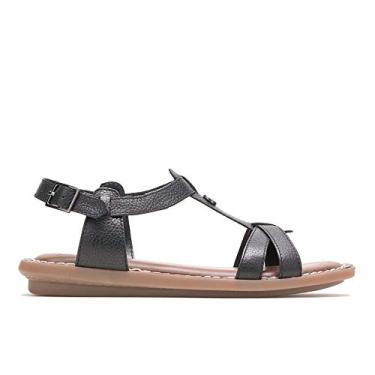 Imagem de Hush Puppies Sapato feminino Olive com tira em T, Couro preto, 8.5