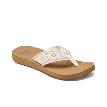Imagem de Reef Chinelo feminino de tecido primavera, Branco vintage, 7