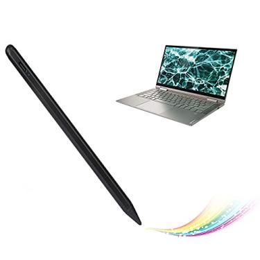 Imagem de Caneta Active Stylus para Lenovo Yoga 7i/9i 2 em 1, lápis digital eletrônico compatível com as canetas Stylus Lenovo Yoga 7i/9i, boa para esboçar e fazer anotações com recarregável tipo C, preta