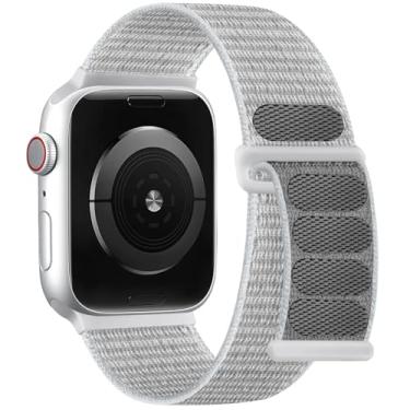 Imagem de DaQin Pulseira esportiva de nylon compatível com Apple Watch séries 11, 10, 9, 8, 7, 6, 5, 4, 3, 2 e 1 SE de 40 mm, 38 mm, 41 mm e 42 mm