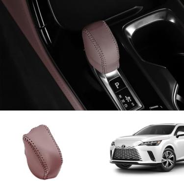 Imagem de Dragon Art - Capa protetora da caixa de apoio de braço para Lexus NX250, NX350, NX350h, NX450h, RX450h, RX500h, RX350h (2022-2023) - Couro - Marrom Escuro