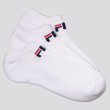 Imagem de Kit Meia Fila Light 3 Pares Cano Curto Branco, 34-38