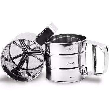 Imagem de Polvilhador Peneira em Inox com Gatilho Para Farinhas Açúcar - Dy Mult
