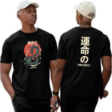 Imagem de Camiseta Basica Algodão‎ Dragon Japan Street Abstract-Unissex