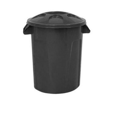 Imagem de Cesto de 100l c/ tampa preto larplasticos