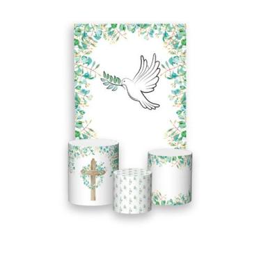 Imagem de Painel De Festa Vertical 1,50 x 2,20 + Trio De Capas Cilindro - Batiza
