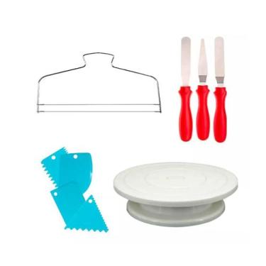 Imagem de Base Giratória Bailarina + Nivelador De Bolo + Espátulas - Udlandia