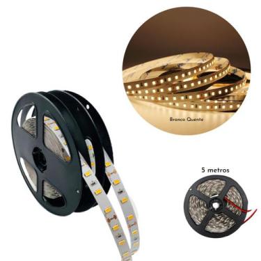 Imagem de Fita Led 2835 60 Led 5m 12V IP20 2700K Dupla Face Branco Quente - CTB