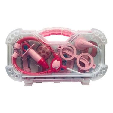 Imagem de Brinquedo Infantil Maleta Kit Médico 7 Peças - Rosa - Poki Toys