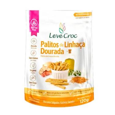 Imagem de Palitos de Linhaça Dourada Sem Glúten Vegano Leve Croc 120g
