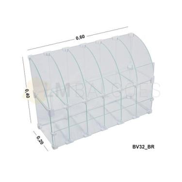 Imagem de Baleiro de vidro Raio 0,60 x 0,40 x 0,20 (Conectivos Brancos ) - LM Ba