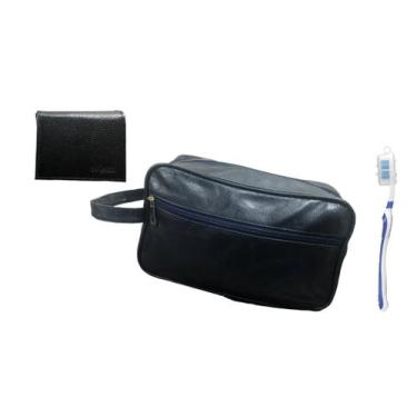 Imagem de Necessaire masculina Impermeável executiva com Carteira de Couro - Mor