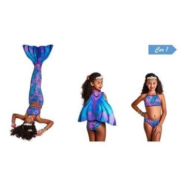 Imagem de Calda De Sereia + Nadadeira + Top (tambebê-infantil-adulto) - Rey Shop