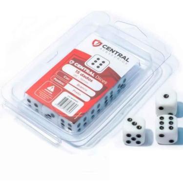 Imagem de Central Dice - d6 de 16mm: Opaco Branco e Preto
