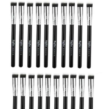 Imagem de KIT 20 Pincel Para Maquiagem Ruby Rose Rose Flat Precision
