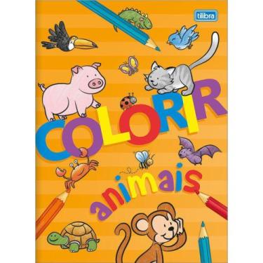 Imagem de Folhas Para Colorir Tilibra Animais C/8 Folhas