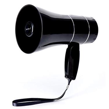Imagem de Alto-falante megafone Bullhorn recarregável com gravação 240s, alarme de sirene de emergência, sistema de PA portátil para reprodução de U-Disk para eventos ao ar livre, treinamento, estádios, bateria