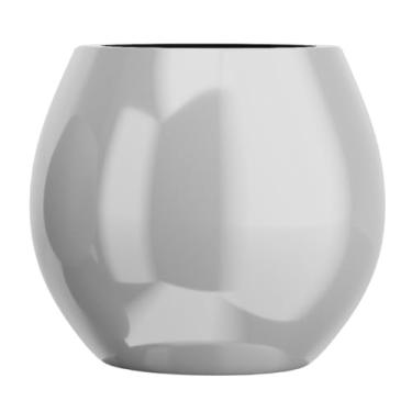 Imagem de Vaso Fibra De Vidro Decoração 40cm Estilo Vietnamita Plantas (Prata)