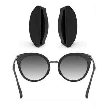 Imagem de ToughAsNails Almofadas de nariz de substituição para Oakley Frogskins Range OO9284/Frogskins Range XL OO9503/HSTN OO9242/HSTN Metal OO9279, Almofadas de nariz pretas - 1 par de ajuste asiático, HSTN