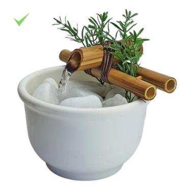 Imagem de Fonte De Agua Cascata Biqueira Em Bambu Decoracao Novidade - CompreCer