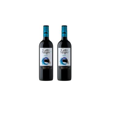 Imagem de Kit Vinho Gato Negro Merlot Tinto Meio Seco Chileno 750ml 2u