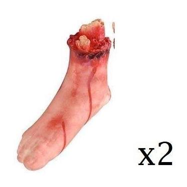 Imagem de Kit Com 2 Péd Falso De Borracha Zumbi Assustador Realistico - Lynx