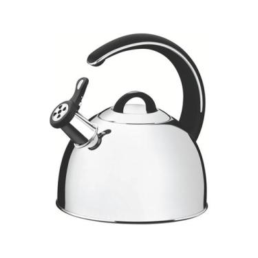 Imagem de Chaleira Tramontina Inox Fundo Triplo 3,3L 61488213, 3,3L, Inox e Pret