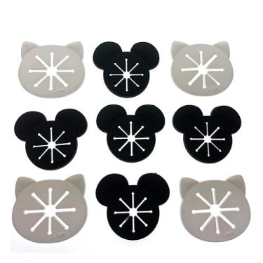 Imagem de Sujosa 20 peças de anéis de meia, clipes de meia, fechaduras, separadores de lavagem, organização de armazenamento de roupa para máquina de lavar e secar, prendedores de meias de borracha macia,