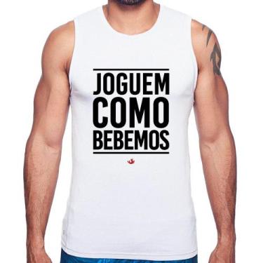 Imagem de Regata Joguem como bebemos - Foca na Moda, Branco, P