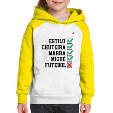 Imagem de Moletom Infantil Futebol que é bom, nada - Foca na Moda, Branco, Amare