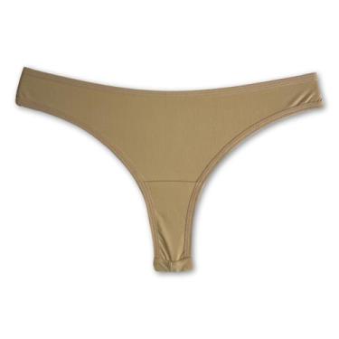 Imagem de Calcinha Fio Dental Duplo Em Microfibra - Rara Flor, Bege, P