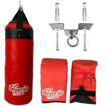 Imagem de Saco de pancada / saco pancada cheio profissional 70 cm + suporte teto
