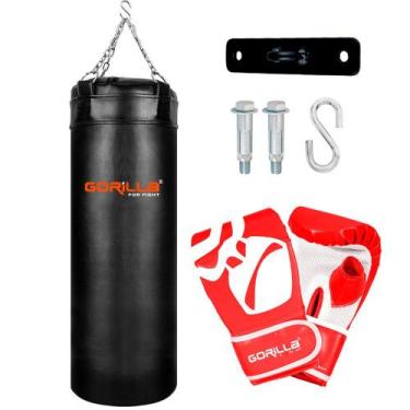Imagem de Saco De Pancada Profissional Treino Boxe 70 Cm + Luva Bate Saco Pro Mu