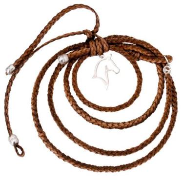 Imagem de Laço Couro Cavalo Marrom Country Decoração Retrovisor - GRANADO ACESSÓ