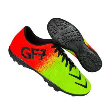 Imagem de Chuteira Society E Salão Quadra Grama Sintética - GF7 Sports, Verde so