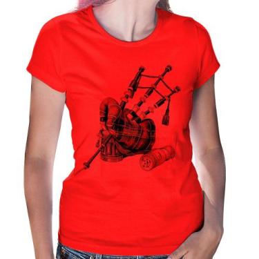 Imagem de Baby Look Gaita de Foles - Foca na Moda, Vermelho, G