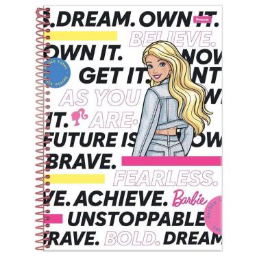 Imagem de Caderno Barbie Capa Dura Espiral 1 Matéria 80 Folhas Escolar