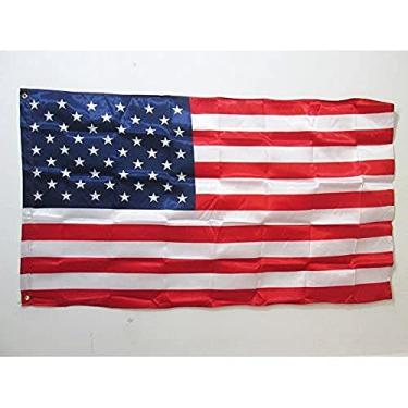 Imagem de Bandeira dos Estados Unidos 90 x 150 cm em cetim - EUA - EUA - Bandeiras americanas 90 x 150 cm - Banner 3 x 1,5 m com ilhós - Drapeau Etats-Unis AZ FLAG