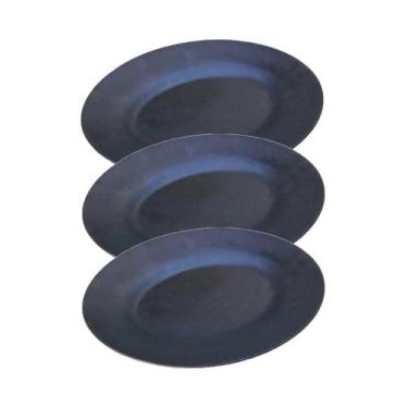 Imagem de Kit 3 Assadeira Ferro Pão Lasanha Carne Lisa Oval ST 29x22cm - Fundiçã